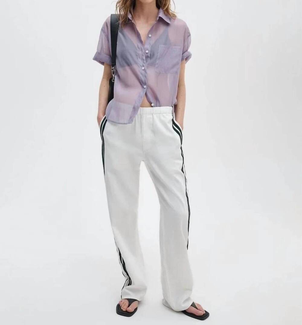 NEW RAG & BONE logan pull on track pants in whitesport
